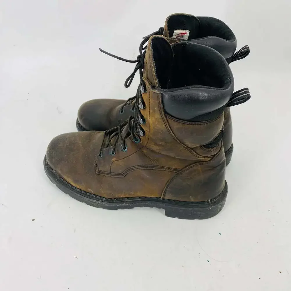 Red Wing DynaForce Men's Work Boots 12 Brown Leather Oil Resistant USA Tall